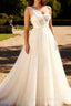 White A Line One Shoulder Corset Long Prom Dress With Slit