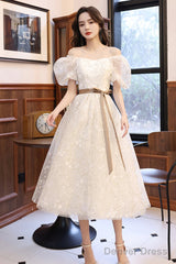 White A-Line Short Prom Dresses, White Party Dresses