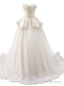 White Ball Gowns Tulle Sweetheart Neck With Beading Wedding Dresses