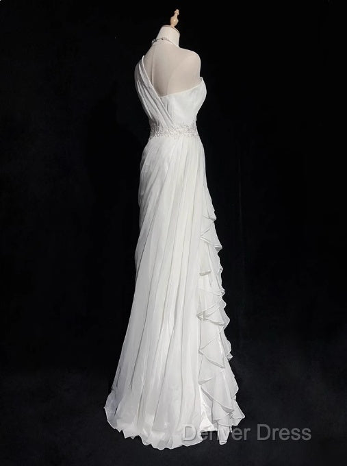 White Bodycon Satin Tulle Long Prom Dress Simple Wedding Dresses