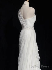 White Bodycon Satin Tulle Long Prom Dress Simple Wedding Dress