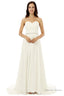 White Chiffon Sweetheart With Beading Pleats Bridesmaid Dresses