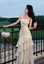 Vintage-Inspired Birthday Prom Dress Under $160 White Ruffled Layered Fairytale Graduation Prom Dresses