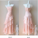 Vintage-Inspired Birthday Prom Dress Under $160 White Ruffled Layered Fairytale Graduation Prom Dresses