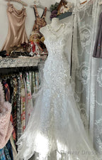 White Gentle Water Gloss Mermaid Sequin Applique Long Prom Dress Gorgeous One Shoulder Wedding Evening Dress