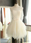 white homecoming Dress short mini prom Dresses