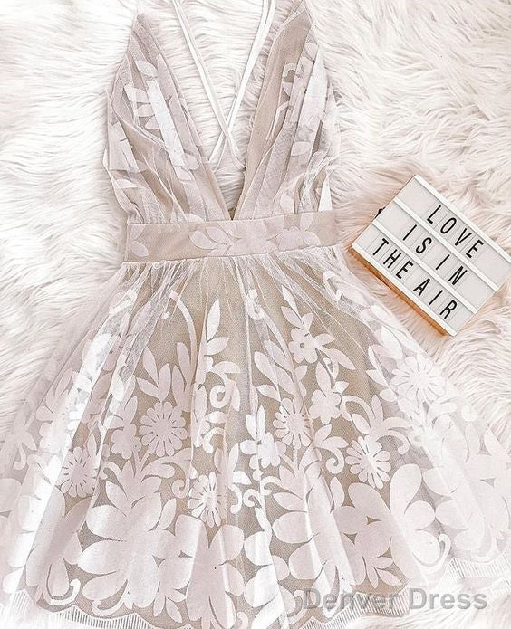 White Mini Dress Homecoming Dress Main image