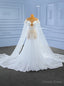White See Through Tulle Pearls Wedding Dresses
