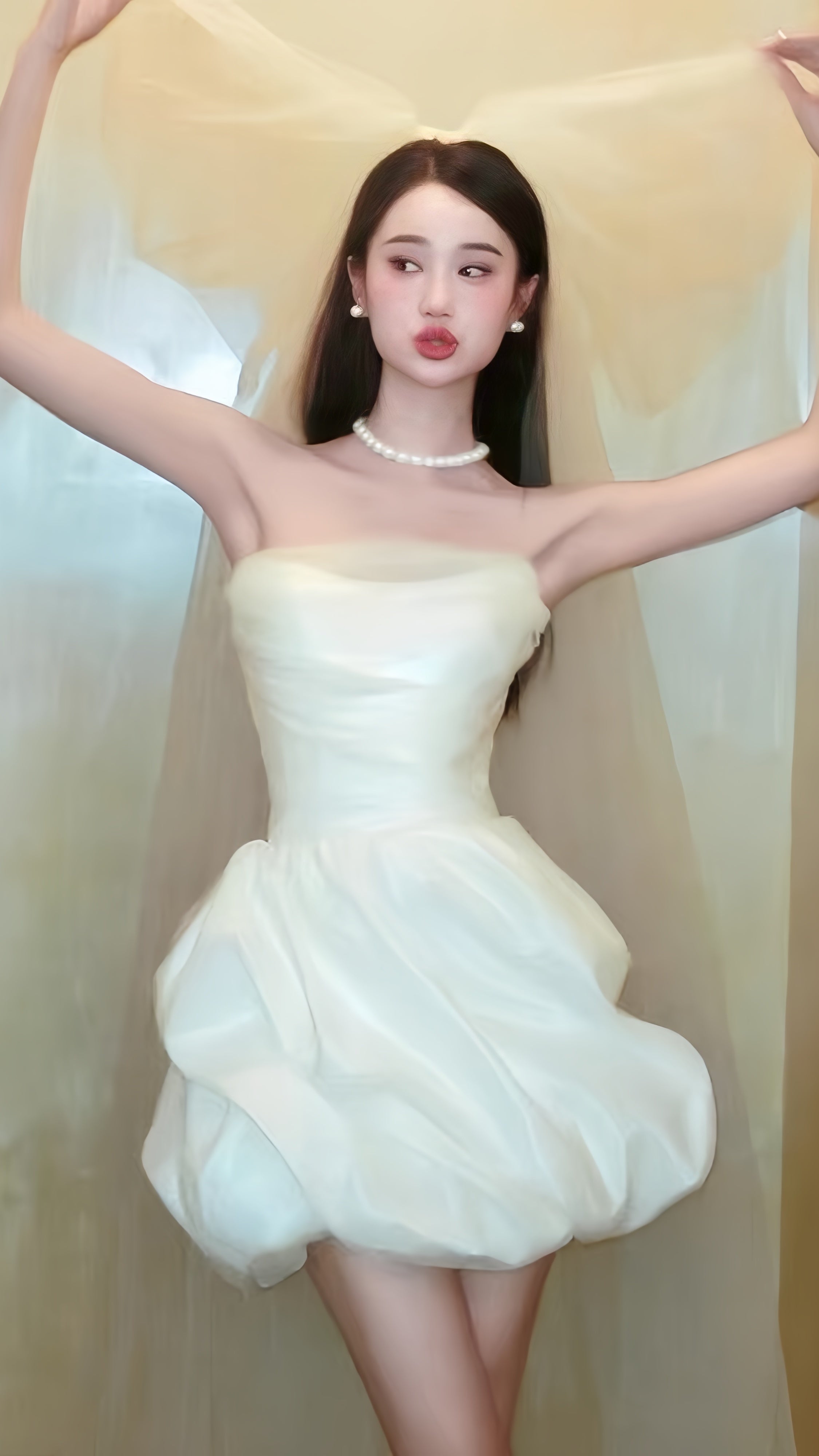 White Short Wedding Dress Satin Bridal Dresses