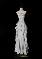 White Retro Fashion Elegant Long/Short Lace Homecoming Dress Prom Dresses Prom Gowns