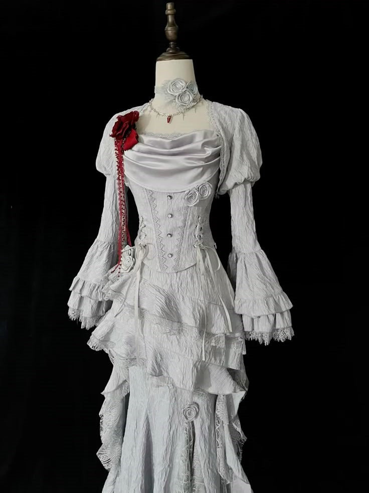 White Retro Fashion Elegant Long/Short Lace Homecoming Dress Prom Dresses Prom Gowns
