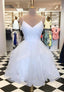 White Sparkly Short Prom Dress,Homecoming Dress,Dance Dresses