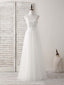 White Sweetheart Neck Tulle Beads Long Prom Dress White Evening Dress