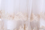 White Tulle Champagne Lace Tea Length Sleeveless Wedding Dresses