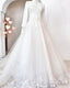 White Wedding Dress Long Prom Dress Evening Dress