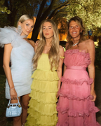 Yellow A-Line Tiered Tulle Off-The-Shoulder Long Prom Dresses