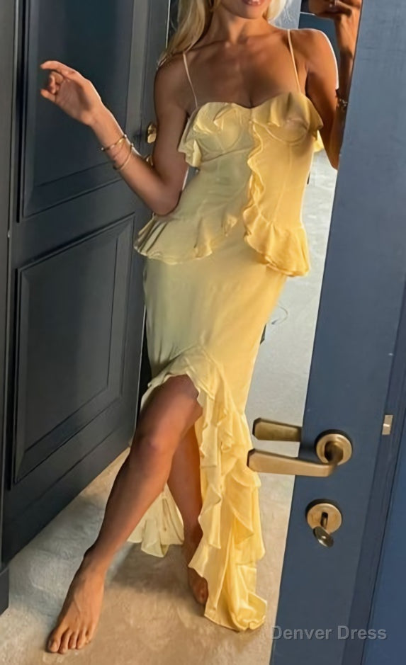 Yellow Prom Dresses Party Evening Gowns