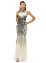 Prom -jurken, 2024 Mouwloze prom jurk, vloerlengte formele avondjurken