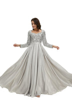 Lady Dress, Full Sleeve Prom Dresses, V Neck Formal Gowns 2023 Floor Length Party Dresses