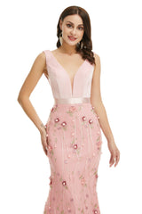 Lady Dresses, ärmlösa promklänningar, V Neck Formal Gowns 2024