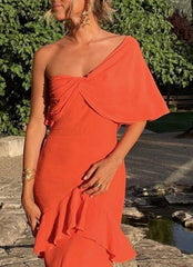 Charming Prom Dress Orange Evening Dress