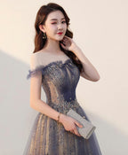 Elegant Tulle Long Prom Dress, Tulle Formal Dress