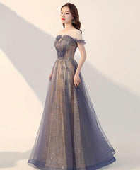 Elegant Tulle Long Prom Dress, Tulle Formal Dress