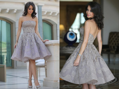 Fashion Off Shoulder A Line Sleeveless Backless Homecoming Dress With Sequins Formal Dresses