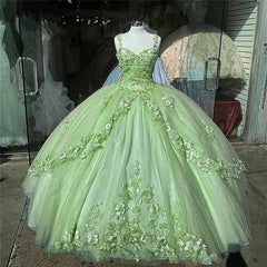 Ball Gown Sweet 16 Dress Outfits For Women Princess Quinceanera Dresses For Black girls Lace Appliques Sweet 15 Party Prom Ball Gowns