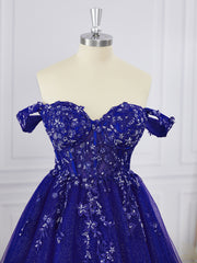 Ball-Gown Tulle Off-the-Shoulder Appliques Lace Corset Short/Mini Dress