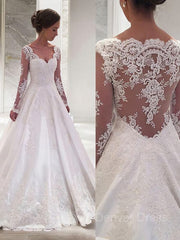 Ball Gown V-neck Court Train Satin Wedding Dresses For Black girls With Appliques Lace
