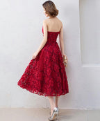 Cute Burgundy Short Prom Dress, Evening Dress