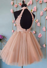 Cute Lace Short Prom Dresses, A-Line Evening Party Dresses