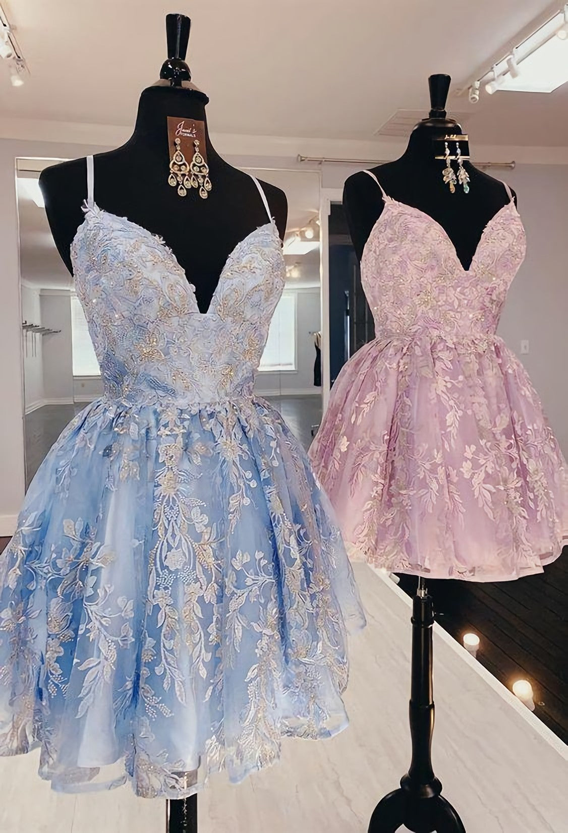 Princess Pink Short Homecoming Dresses Light Sky Blue Formal Homecoming Dresses Lace Hoco Dresses For Teens