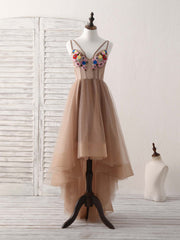 Champagne Short Prom Dresses For Black girls For Women, Cute Champagne Homecoming Dress