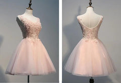 Charming Pearl Pink Tulle Formal Dress Outfits For Women , Lovely Homecoming Dresses