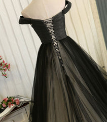 Custom Made Tulle Off Shoulder Long Prom Dress Outfits For Girls, Evening Dress