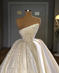 Designer Ball Gown Wedding Dress Outfits For Women With Crystals Online