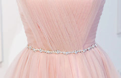 Elegant Short Pink Tulle Prom Dresses For Black girls For Women, Short Pink Tulle Formal Homecoming Dresses