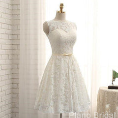 A Line Lace Prom Homecoming Dresses, Short