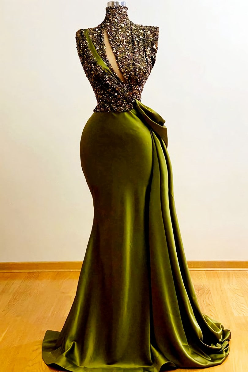 Green Prom Dresses For Black girls Cheap | Evening Dresses For Black girls long