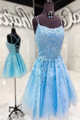 Lace Applique A-line Homecoming Dress Outfits For Women Short Prom Dress Outfits For Girls,Semi Formal Dresses