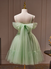 Light Green Tulle Short Party Dress Outfits For Women Graduation Dress Outfits For Girls, Cute Short Formal Dress