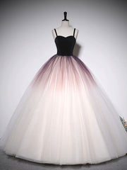 Lovely Ombre Tulle Long Ball Gown, A-Line Sweetheart Neckline Formal Evening Gown