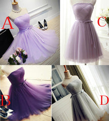 Lovely Tulle Short Homecoming Dress Outfits For Girls, Scoop Simple Cute Prom Dress Outfits For Women Grduation Dress