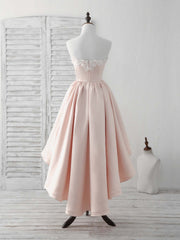 Pink Sweetheart Neck Short Prom Dress Outfits For Women Pink Homecoming Dresses