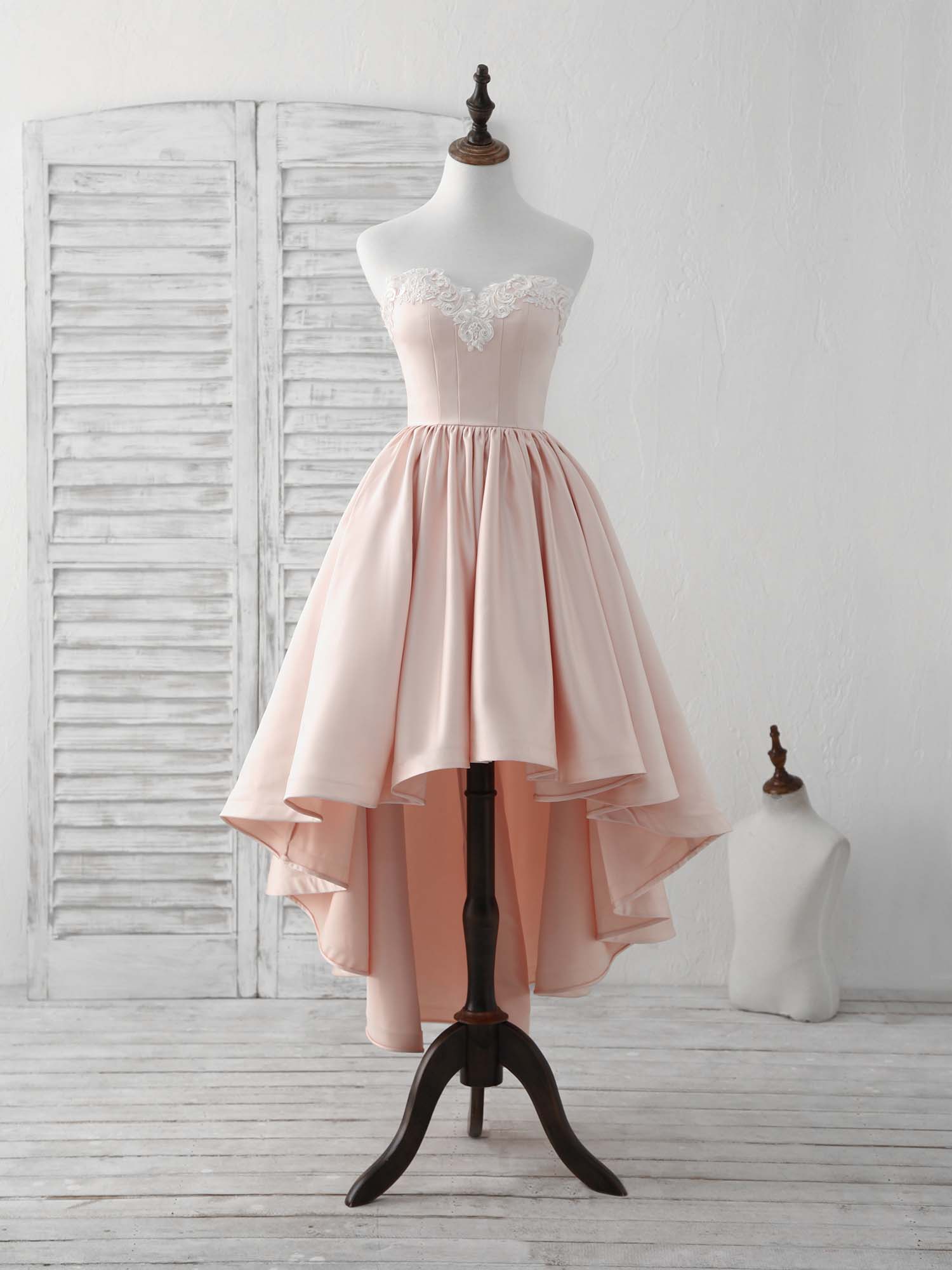 Pink Sweetheart Neck Short Prom Dress Outfits For Women Pink Homecoming Dresses
