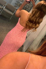 Sparkly Sequin Mermaid Long Prom Kleid, V Neck Langes formales Kleid