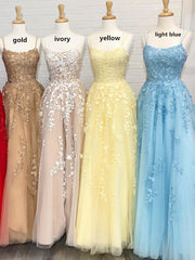Princess Straps Long Prom Dress Outfits For Women with Lace Appliques,Evening Gowns