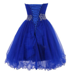 Cheap Homecoing Short Homecoing Sweetheart Royal Blue Homecoing Beading Homecoing Royal Blue Prom Dresses